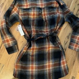 Aura/Red Dress Boutique Flannel Shirt dress!
